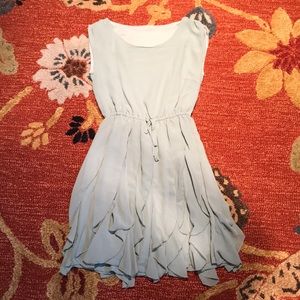 Dress with ruffle bottom